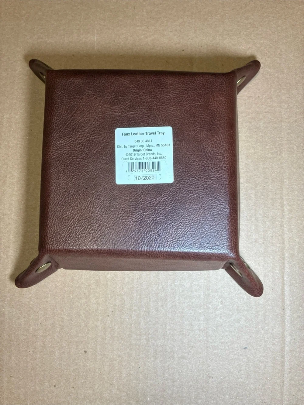 Goodfellow & Co Dark Brown Leather Catchall Tray
